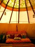 inside a tipi