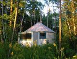 the yurt at Castalia Marsh Retreat