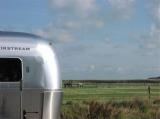 Airstream with landscape of Texel