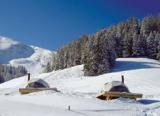 domed pod tents in Alps