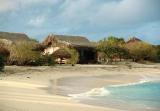 thatched chalets close to beach