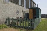 cosy shepherds hut with enclosed garden space